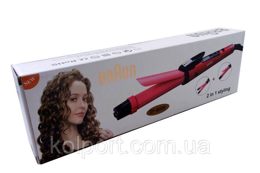 Плойка-щипці для волосся 2в1 Braun від компанії Інтернет-магазин "Tovar-plus. Com. Ua" - фото 1