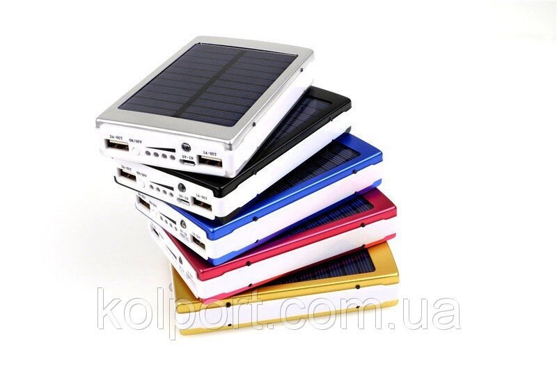 Power Bank c сонячною батареєю + LED 20000mah від компанії Інтернет-магазин "Tovar-plus. Com. Ua" - фото 1