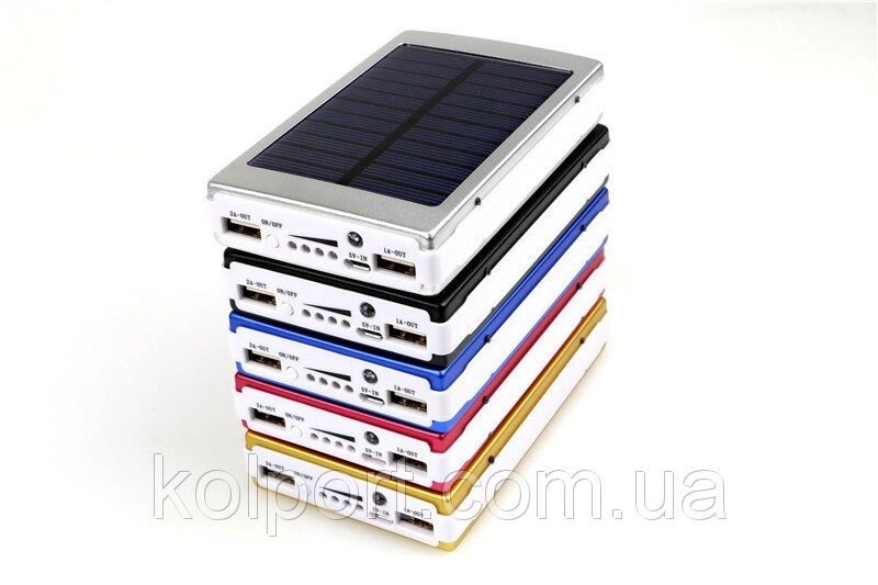 Power Bank c сонячною батареєю + LED від компанії Інтернет-магазин "Tovar-plus. Com. Ua" - фото 1