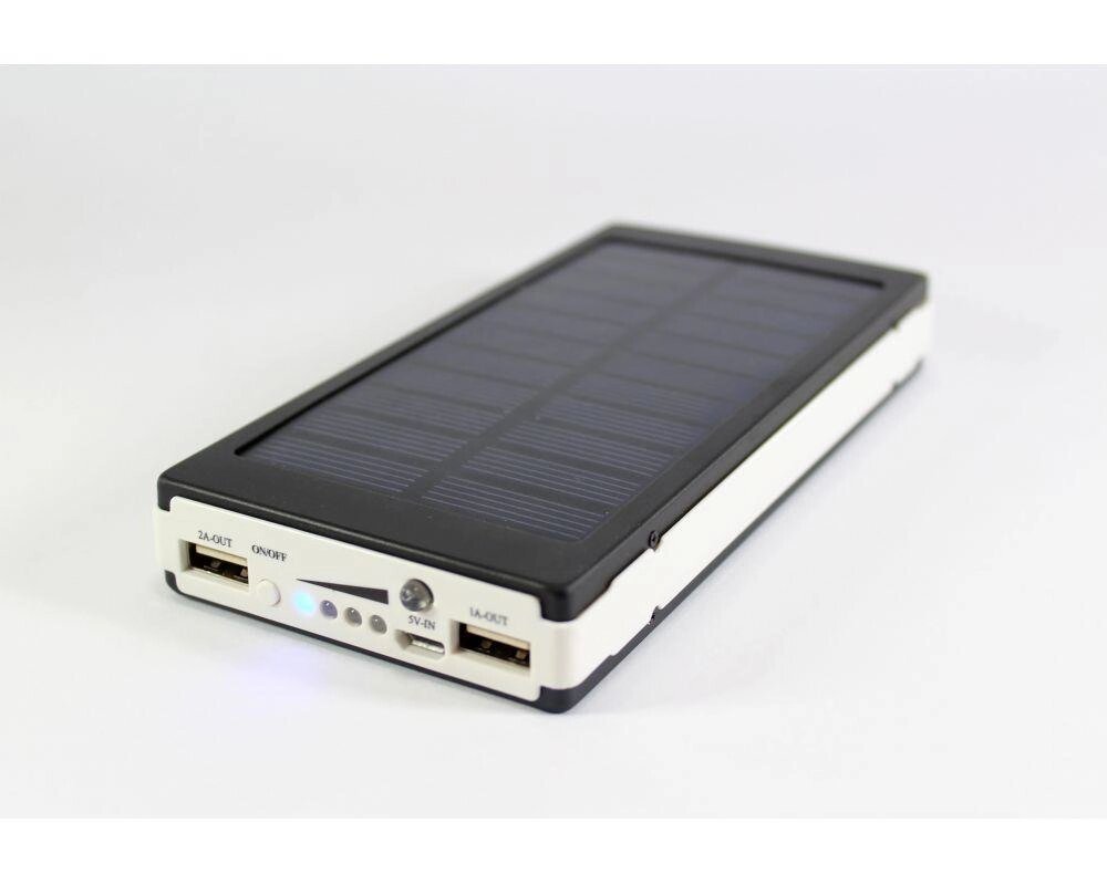 Power Bank Solar 4000 mAh З сонячною панеллю і ліхтарем від компанії Інтернет-магазин "Tovar-plus. Com. Ua" - фото 1