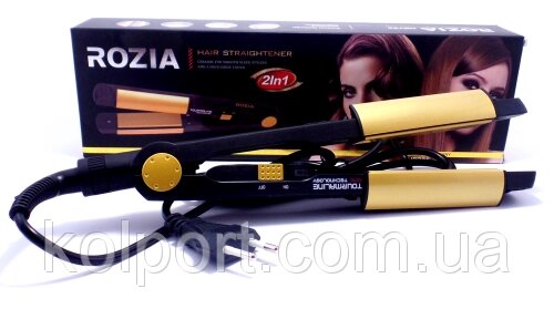 Праску плойка випрямляч для волосся Rozia HR705 2 в 1 від компанії Інтернет-магазин "Tovar-plus. Com. Ua" - фото 1