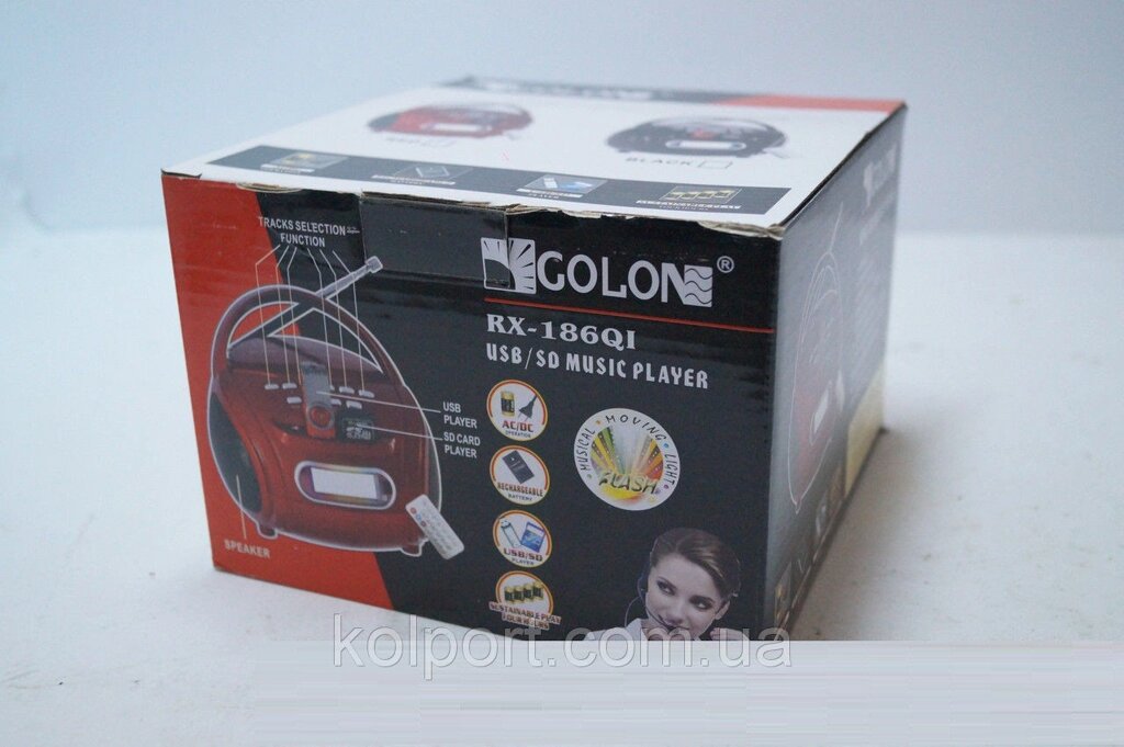 Радіоприймач GOLON RX-186, аудіотехніка, електроніка, радіо SD / USB від компанії Інтернет-магазин "Tovar-plus. Com. Ua" - фото 1