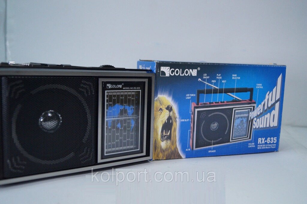 Радіоприймач GOLON RX-636 SD / USB, аудіотехніка, електроніка, радіо, приймачі від компанії Інтернет-магазин "Tovar-plus. Com. Ua" - фото 1