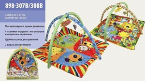 Килимок 898-307B / 308B з брязкальцями, м'який