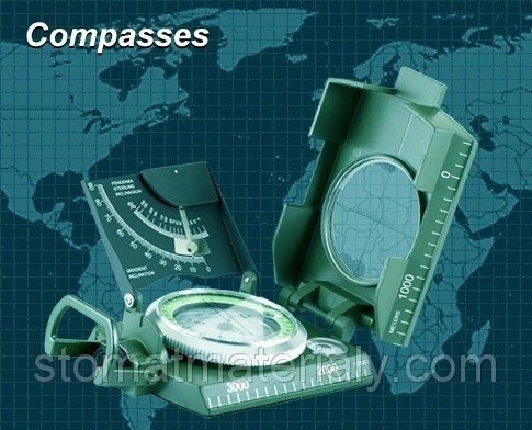 Рідинний військовий і інженерний компас, в металевому корпусі захищений від ударів від компанії Інтернет-магазин "Tovar-plus. Com. Ua" - фото 1