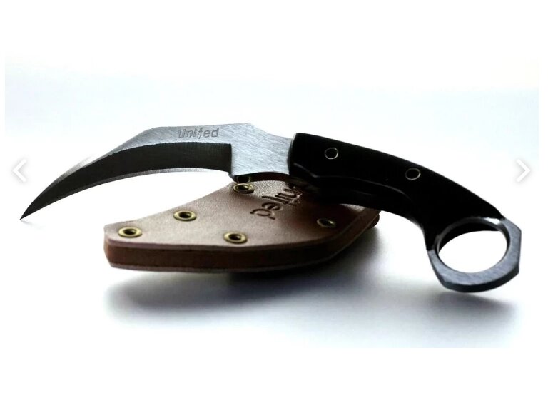 Серпоподібний ніж-керамбіт United Claw Cutter складаний, тренувальний карамбіт + чохол від компанії Інтернет-магазин "Tovar-plus. Com. Ua" - фото 1