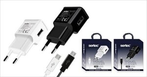 Мережева зарядка sertec STC-26 MICRO USB 2100 mah