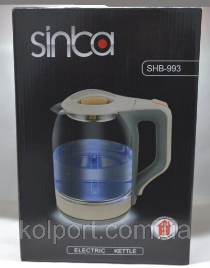 Скляний електричний чайник Sinbo SHB-993 від компанії Інтернет-магазин "Tovar-plus. Com. Ua" - фото 1