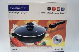 Сковорода Giakoma 24 см G-1032-24, каструлі, нержавіючі каструлі, сковорідки, кухонний посуд, якість