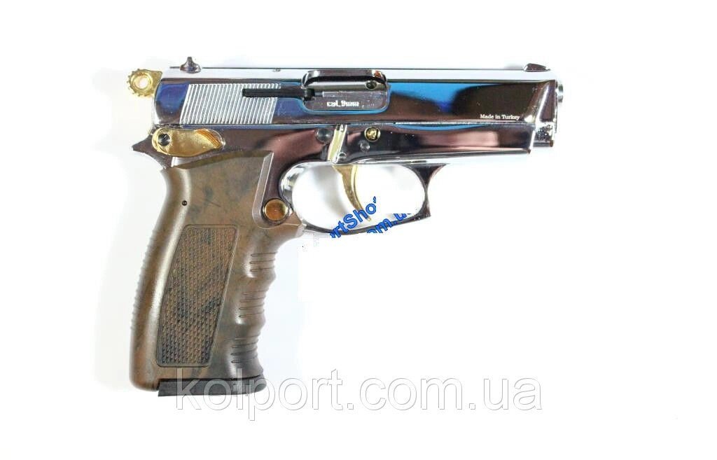 Стартовий пістолет Ekol Aras Compact Shiny Chrome Gold від компанії Інтернет-магазин "Tovar-plus. Com. Ua" - фото 1