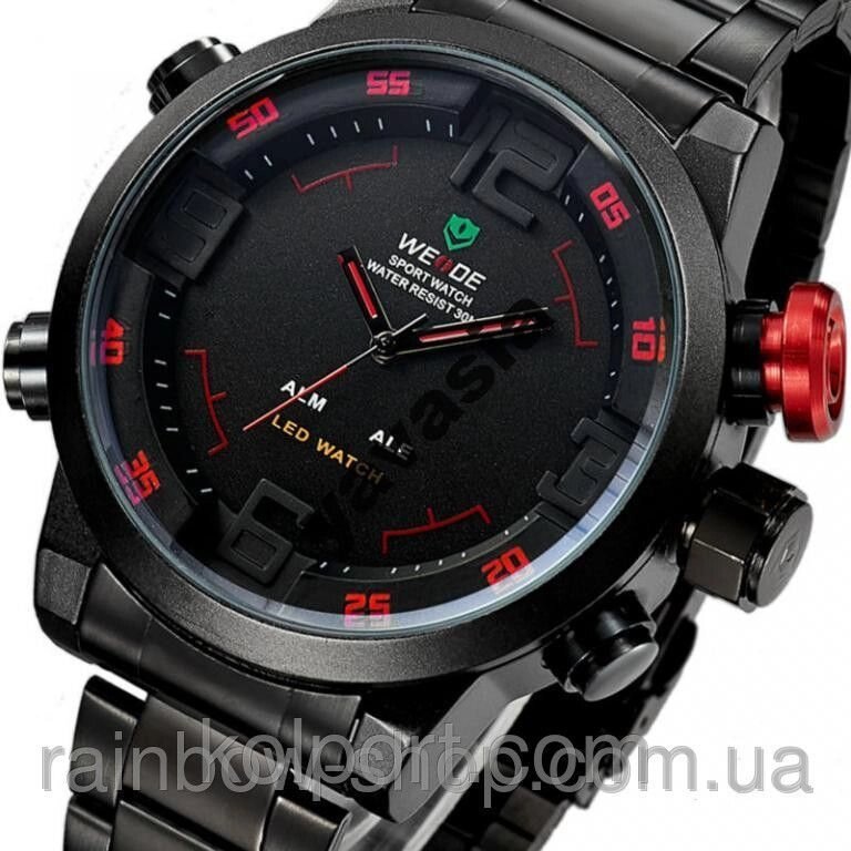 Стильні кварцові чоловічі наручні годинники WEIDE від компанії Інтернет-магазин "Tovar-plus. Com. Ua" - фото 1