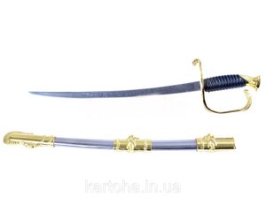 Сувенірна зброя Французької Кавалерії шабля в золоті на підставці вертикальна + піхви для підвісу