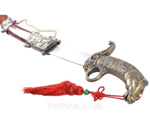 Сувенірна зброя шабля Мустанг + піхви із петлею і рукоять з фігурою коня на подарунок