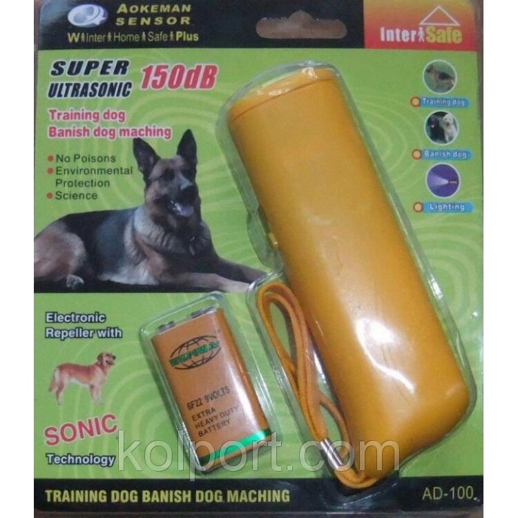 Ультразвуковий відлякувач собак Aokeman sensor Ultrasonic dog training AD-100, купити від компанії Інтернет-магазин "Tovar-plus. Com. Ua" - фото 1