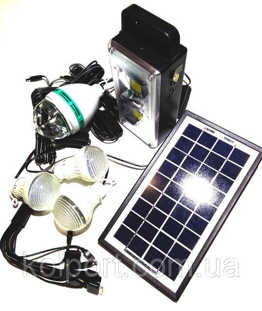 Універсальна сонячна система GDLITE GD-8023 з функцією MP3 плеєра і FM радіо від компанії Інтернет-магазин "Tovar-plus. Com. Ua" - фото 1