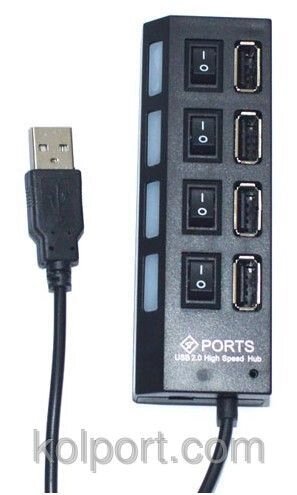 USB HUB Концентратор Хаб с выключателем від компанії Інтернет-магазин "Tovar-plus. Com. Ua" - фото 1