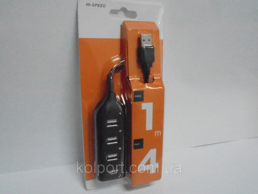 USB перехідник на 4 порти, перехідник на 4 порти, недорого, аксесуари від компанії Інтернет-магазин "Tovar-plus. Com. Ua" - фото 1