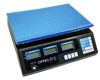 Ваги торговельні Opera 40 кг, з лічильником ціни, кишенькові ваги, торгові, торгове обладнання від компанії Інтернет-магазин "Tovar-plus. Com. Ua" - фото 1