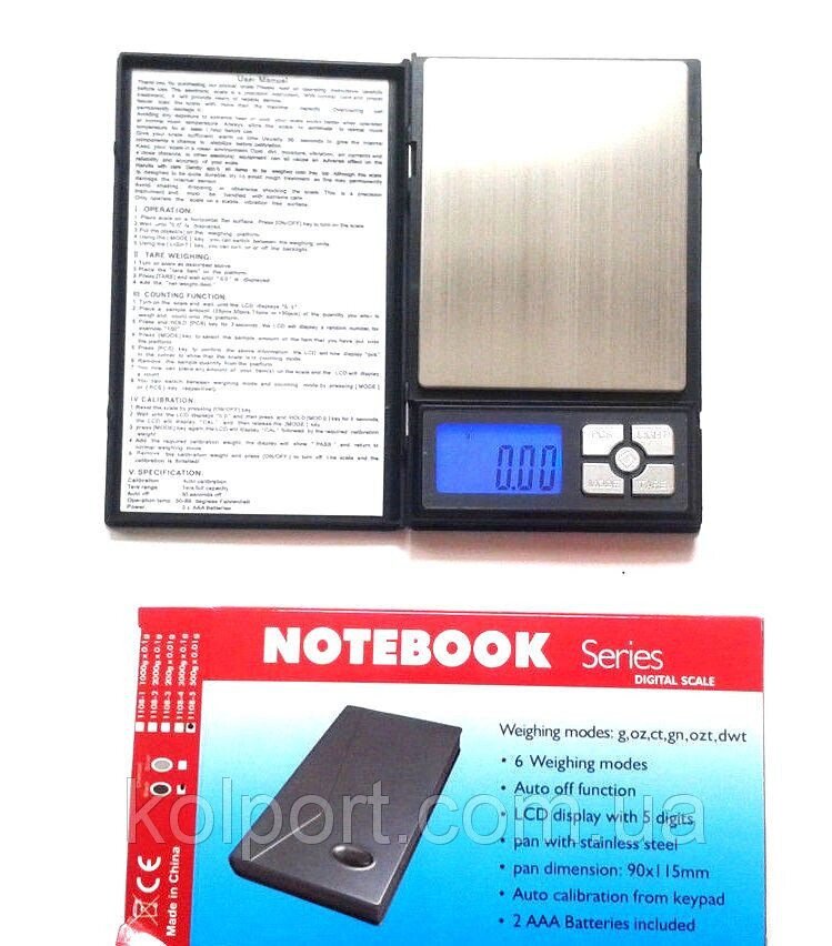 Ювелірні Ваги Notebook 500г крок 0,01г від компанії Інтернет-магазин "Tovar-plus. Com. Ua" - фото 1