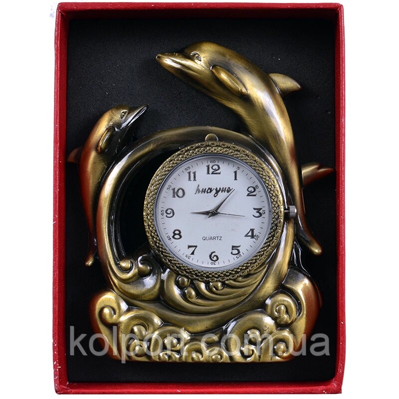 Запальничка подарункова з годинником Дельфіни №4373 від компанії Інтернет-магазин "Tovar-plus. Com. Ua" - фото 1