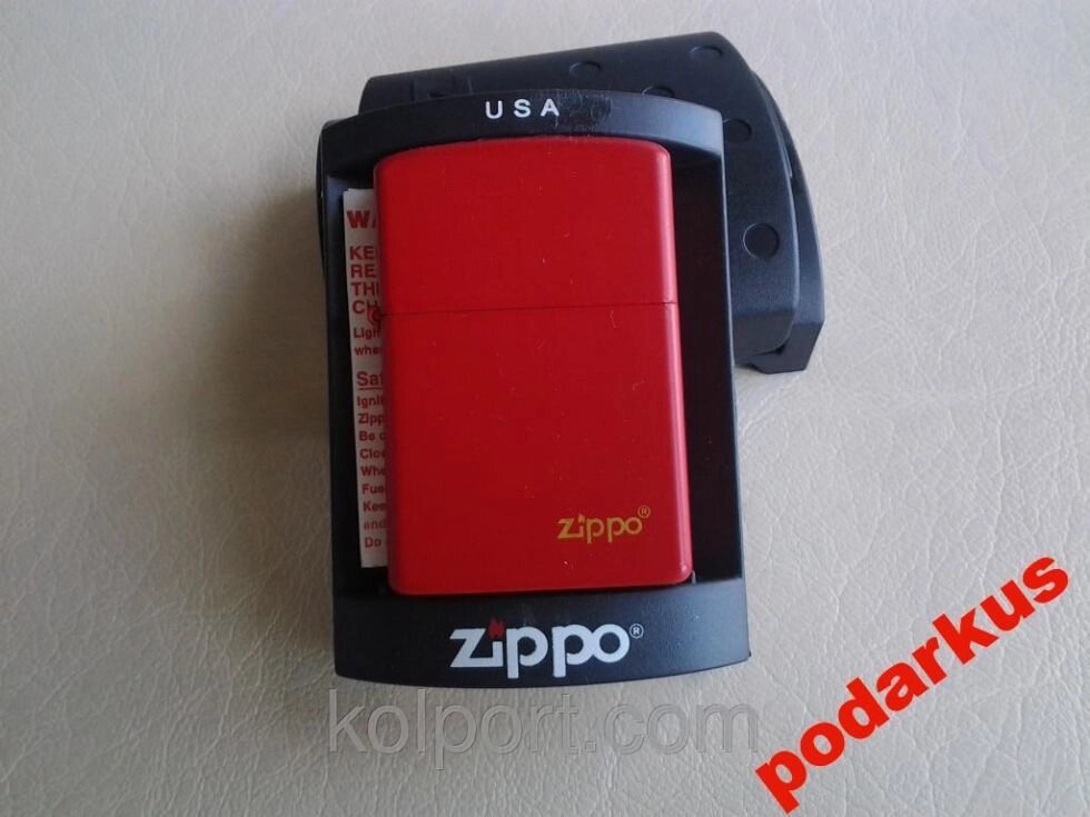 Запальничка Zippo Бензинова червона від компанії Інтернет-магазин "Tovar-plus. Com. Ua" - фото 1