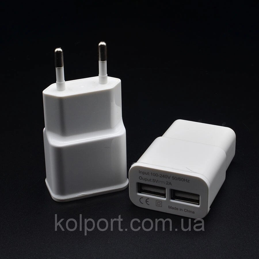 Зарядний пристрій на 2 USB порту 5V / 2A від компанії Інтернет-магазин "Tovar-plus. Com. Ua" - фото 1