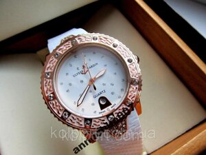 Жіночі наручні годинники Ulysse Nardin (Улісс Нардан) БІЛІ годинник під Rolex жіночі (Ремінець-регульований) купити