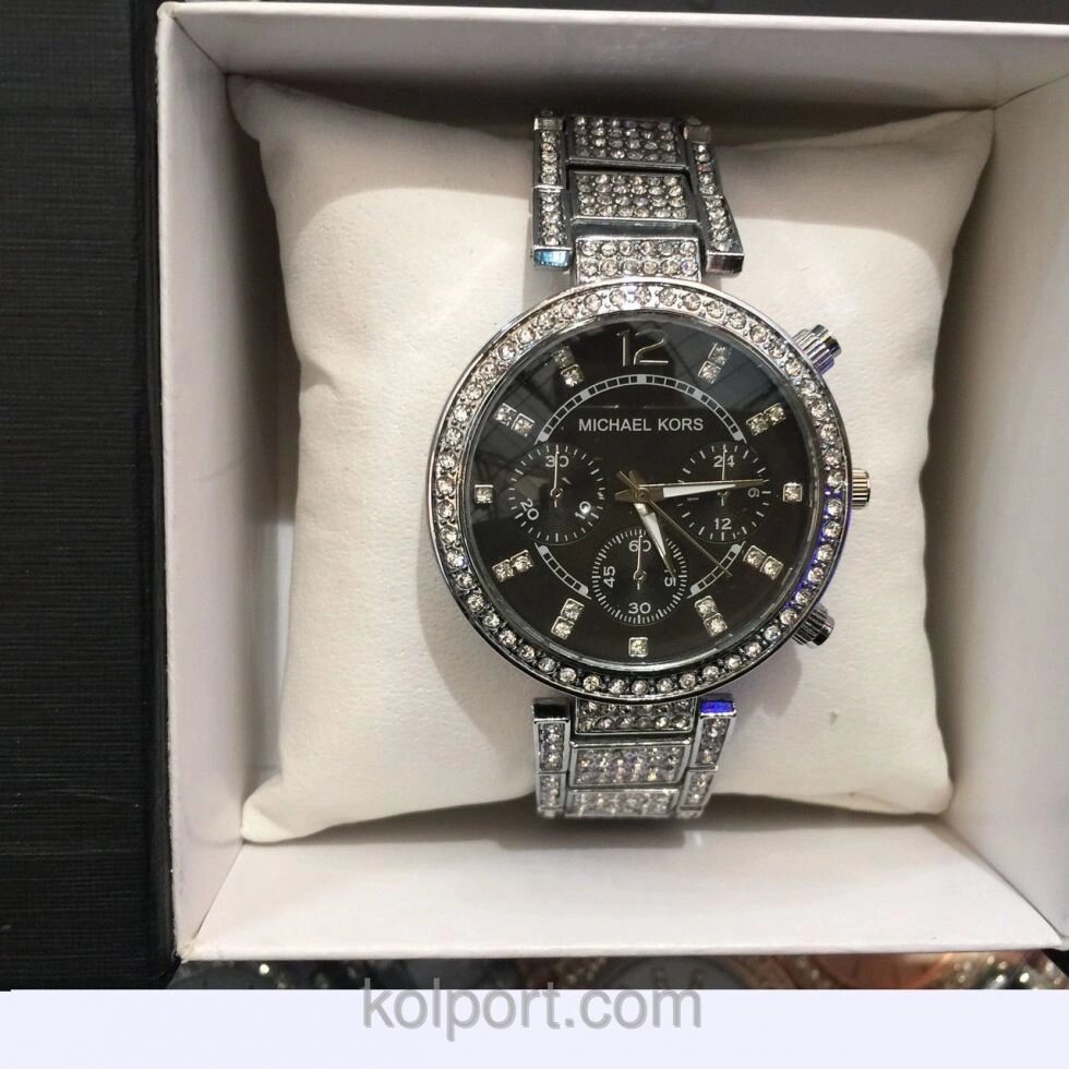 ЖІНОЧІ ГОДИННИК MICHAEL KORS SILVER BLACK N79, жіночі наручні годинники, чоловічі, наручний годинник Майкл Корс від компанії Інтернет-магазин "Tovar-plus. Com. Ua" - фото 1