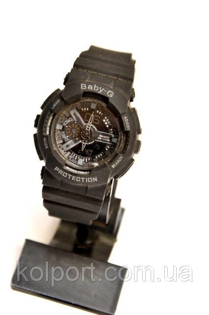 Жіночі наручні годинники Casio G-Shock Baby-G (чорні), кварцові, жіночі, спортивні, наручні від компанії Інтернет-магазин "Tovar-plus. Com. Ua" - фото 1