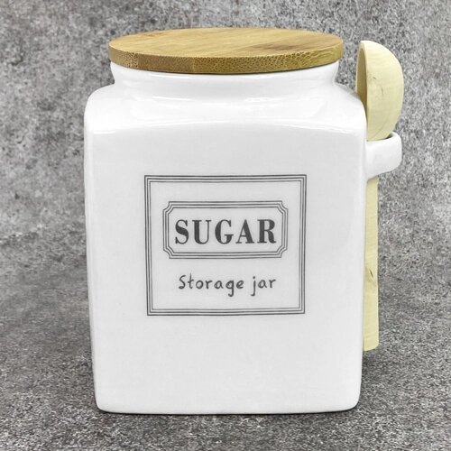 Банка для цукру "Storage jar" з ложкою 800мл 10*10*13см Stenson (MC4550-S) [Склад зберігання: Одеса №3] від компанії CD-Market - фото 1