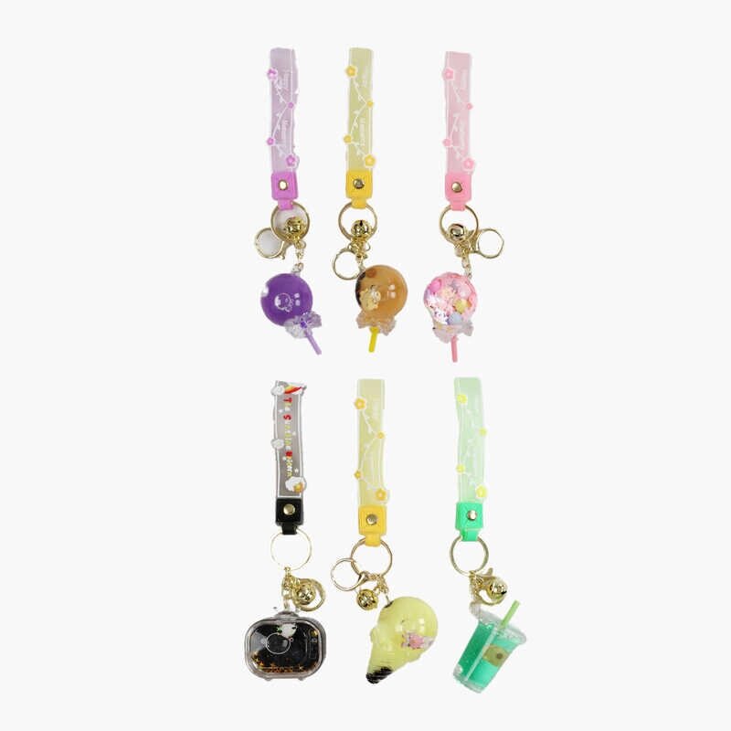 Брелок C 69928 ЦІНА ЗА 12 ШТУК В УПАКОВЦІ, герой, середня висота - 6 см, металева фурнітура, наповнено рідиною, від компанії CD-Market - фото 1