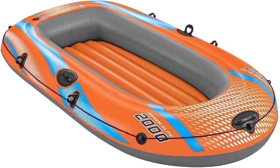 Човен надувний Bestway 61139 «Kondor Elite 2000 Raft» (106*196 см, гребний, півторамісний, трикамерний, надувне дно, до  від компанії CD-Market - фото 1