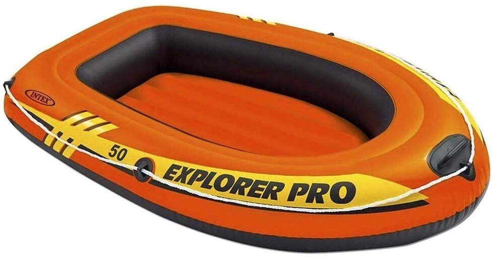 Човен надувний Intex 58354 «Explorer Pro 50» (85*137 см, гребний, дитячий, одномісний, трикамерний, надувне дно, до 40 від компанії CD-Market - фото 1