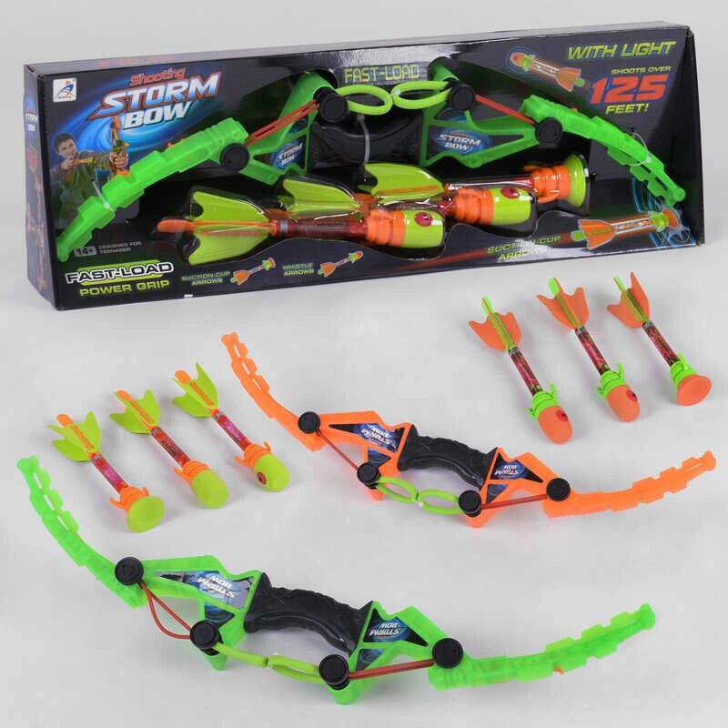 Дитяча іграшкова зброя Лук Igrusha АХ 1020 (24) 3 стріли: на присосці і свистячі, в коробці [Склад зберігання: від компанії CD-Market - фото 1