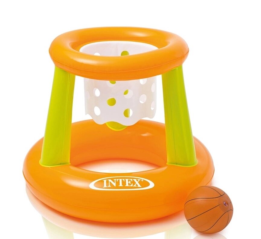 Гра надувна Intex 58504 «Баскетбол» (баскетбольне кільце Ø670 мм, 550 мм, м'яч) [Склад зберігання: Київ №1] від компанії CD-Market - фото 1