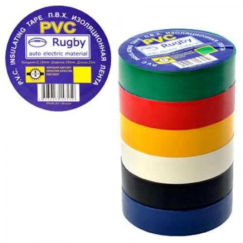 Ізолента ПВХ 50м "Rugby" асорті Stenson (RUGBY 50m assorti) [Склад зберігання: Одеса №3] від компанії CD-Market - фото 1