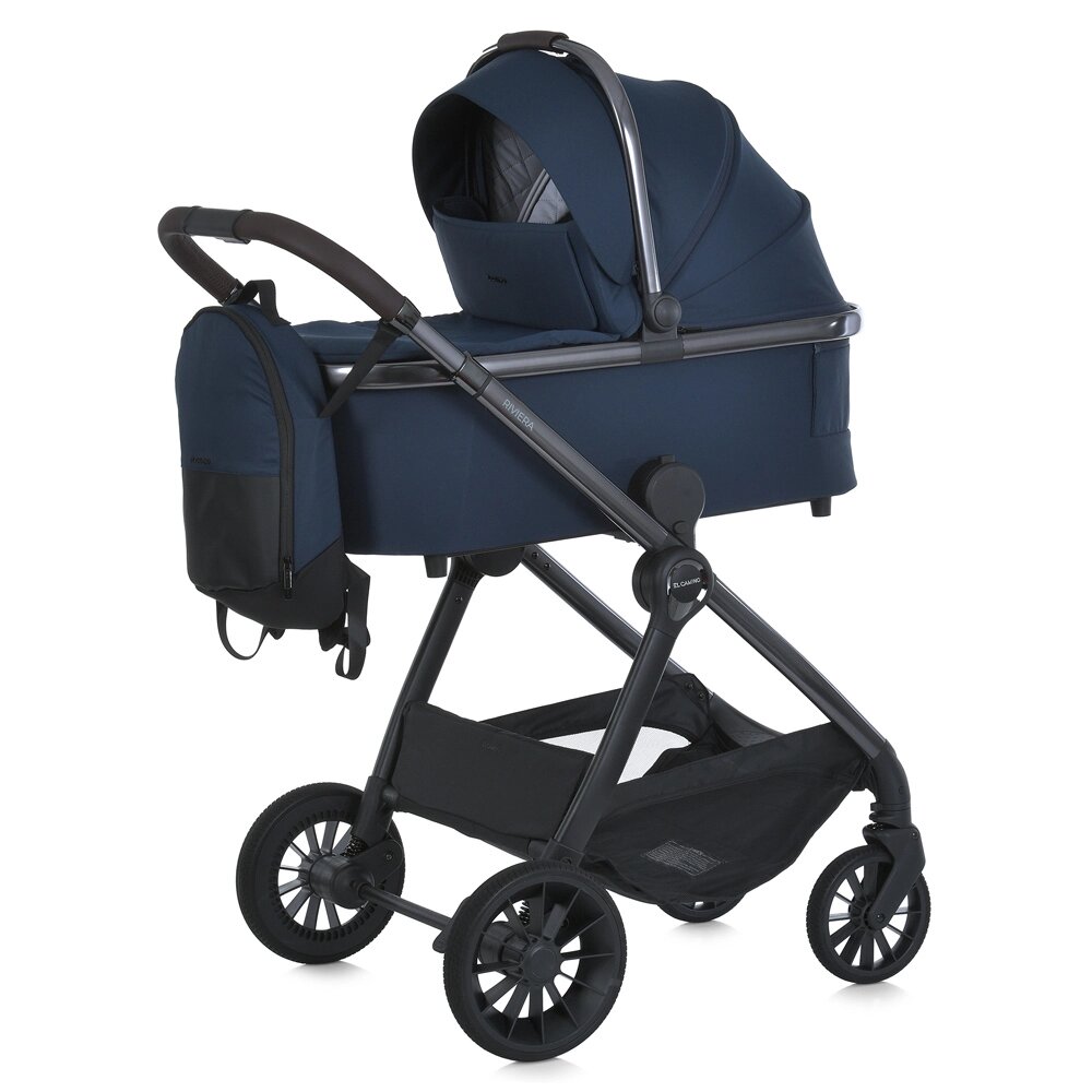 Коляска дитяча прогулянкова El Camino ME 1183 RIVIERA Iris Blue (універсальна, 2в1) [Склад зберігання: Одеса №2] від компанії CD-Market - фото 1