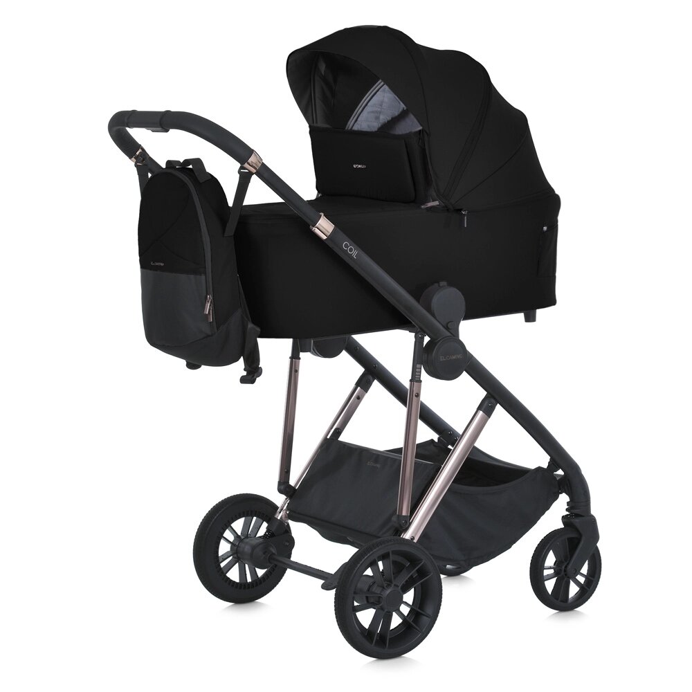 Коляска дитяча прогулянкова El Camino ME 1190 COIL Jet Black (універсальна, 2в1) [Склад зберігання: Одеса №2] від компанії CD-Market - фото 1