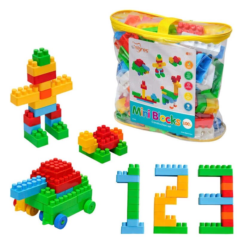 Конструктор "Mini Blocks" 100 ел. 39982 "Tigres", в сумці [Склад зберігання: Одеса №4] від компанії CD-Market - фото 1