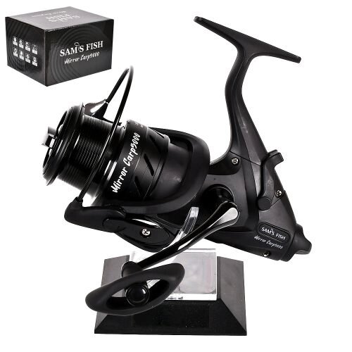 Котушка карпова з бейтранером "Mirror carp" 5000 4+1bb 4.7:1 2 шпулi метал./графiт Stenson SF24341-5 [Склад зберігання:  від компанії CD-Market - фото 1