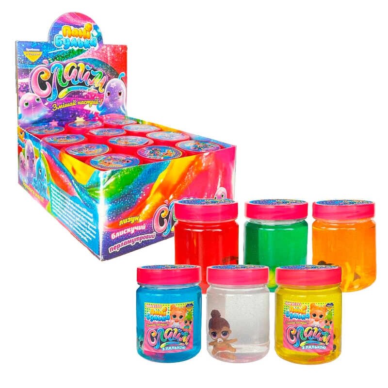 Кришталевий слайм з лялькою 81777 ШТРИХ=16550 "Пані Булька", ЦІНА ЗА 12 ШТУК В БЛОЦІ, 200 г, 6 кольорів, від компанії CD-Market - фото 1