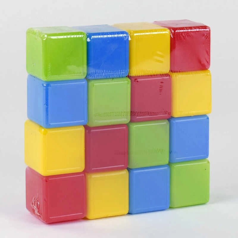 Кубики кольорові 16 шт. 05063 "M-TOYS" [Склад зберігання: Одеса №4] від компанії CD-Market - фото 1