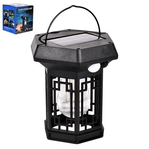 Лампа-ліхтар світлодіодна сонячна панель 12.5*11.5*14см Stenson R100121 [Склад зберігання: Одеса №3] від компанії CD-Market - фото 1