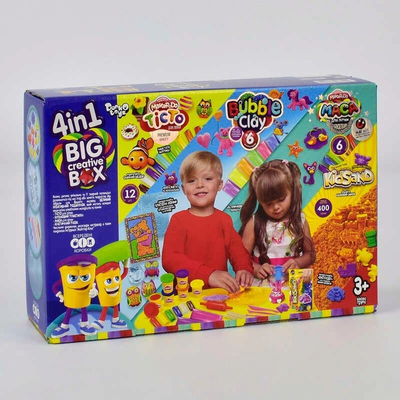 Набір творчості 4 в 1 "Big creative box" BCRB-01-01U УКР. (4) "Danko Toys" [Склад зберігання: Одеса №4] від компанії CD-Market - фото 1