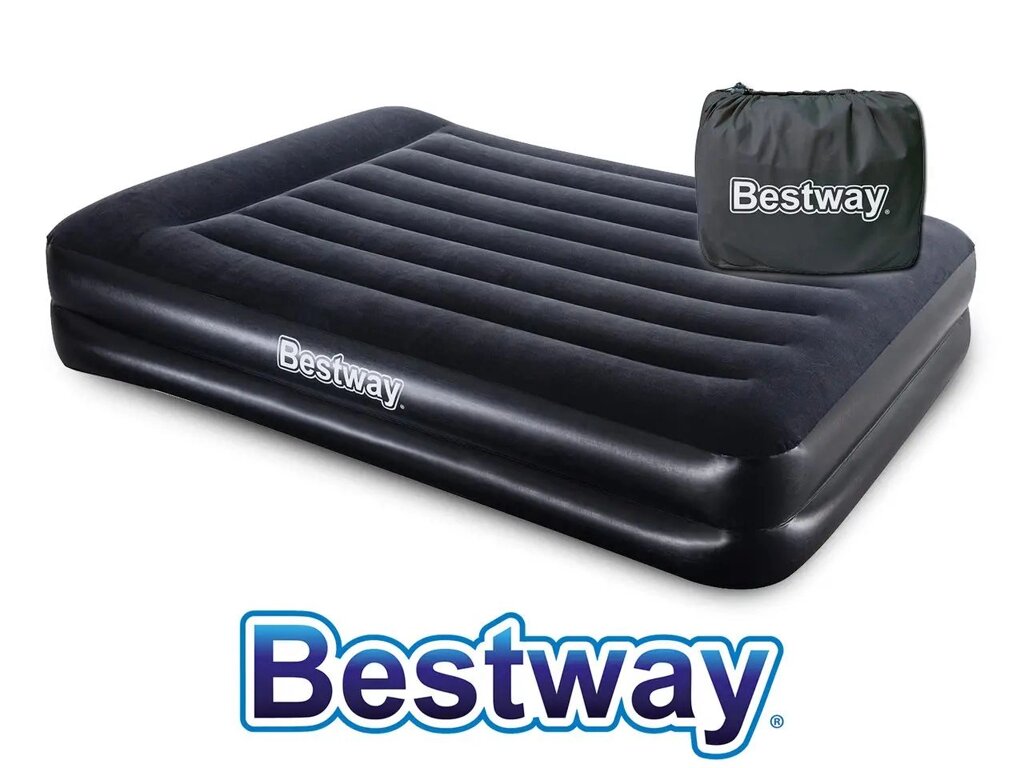 Надувне ліжко Bestway 67403 (двоспальне, 48*152*203 см., вбудований електронасос 220V, навантаження: до 300 кг.) [Склад  від компанії CD-Market - фото 1