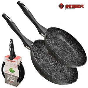 Сковороди литі з покриттям "Stone" 2пр/наб 22/26см Stenson (10329) [Склад зберігання: Одеса №3]