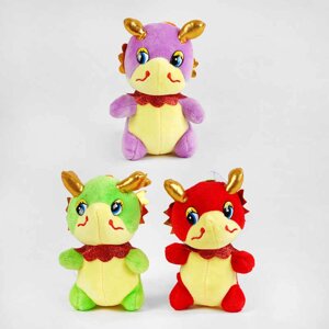 М`яка іграшка М 16292 ЦІНА ЗА 12 ШТУК В УПАКОВЦІ, "Дракон", розмір 9х9 см, МІКС В УПАКОВЦІ [Склад зберігання: Одеса №4]