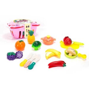 Набір продуктів BC 8010 продукти на липучках, посудка, прилади, в кошику [Склад зберігання: Одеса №4]