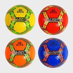 М`яч футбольний C 55994 (60) 4 види, вага 300-320 грам, м`який PVC, гумовий балон, розмір №5 [Склад зберігання: Одеса