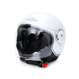 Шолом Profi MAS 1028-1029-1 (розмір: «M» 57-58 см, без отворів, для мопеда, моторолера, скутера, білий) [Склад